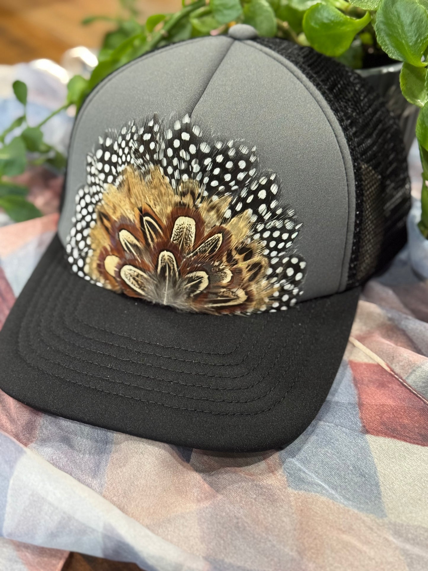 Charcoal Cool Feather Trucker