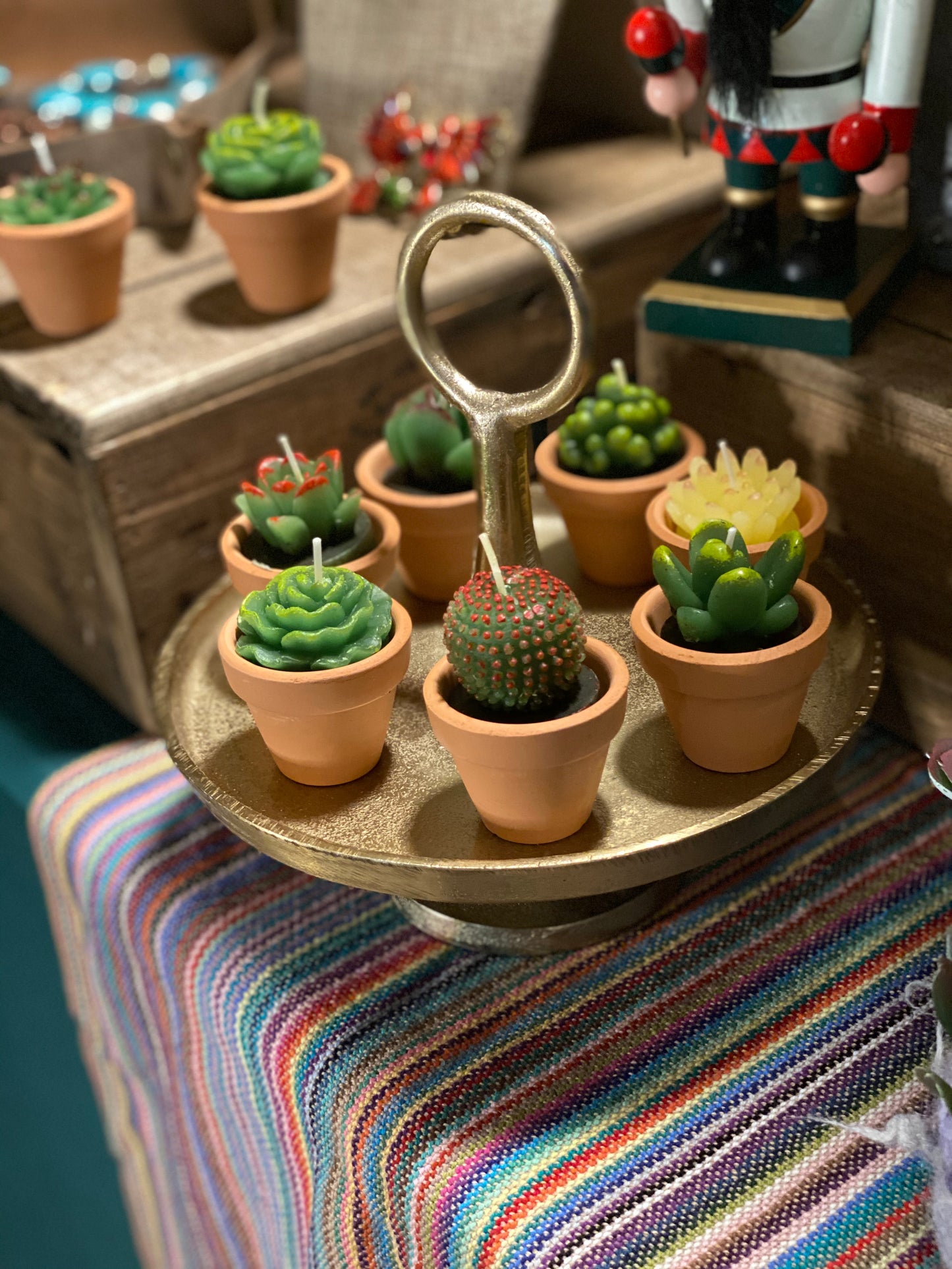 Succulent Candles (Set of 3) with Pots