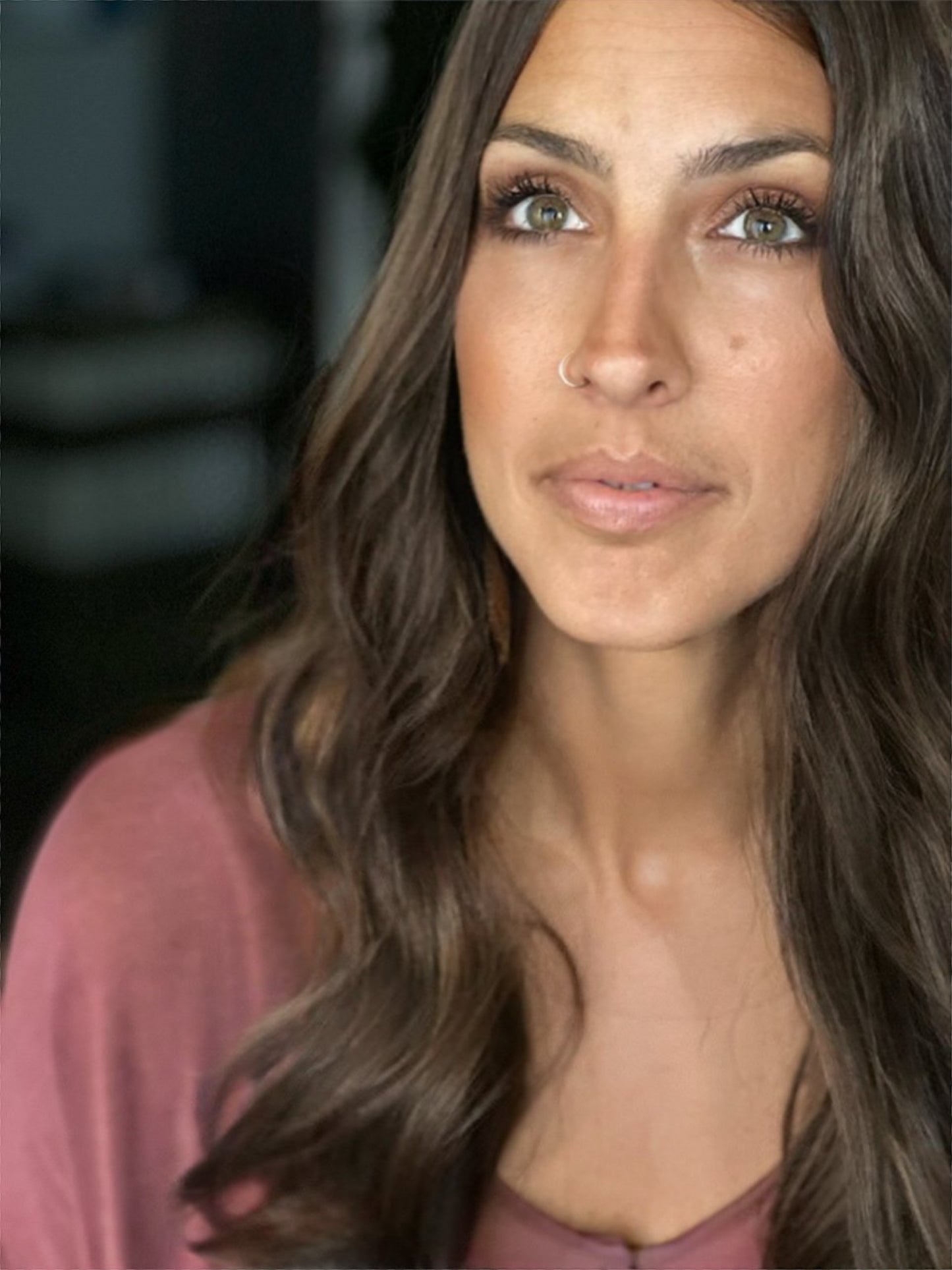 Dark Brunette with Caramel Low Lights 21-22 Inches Topper