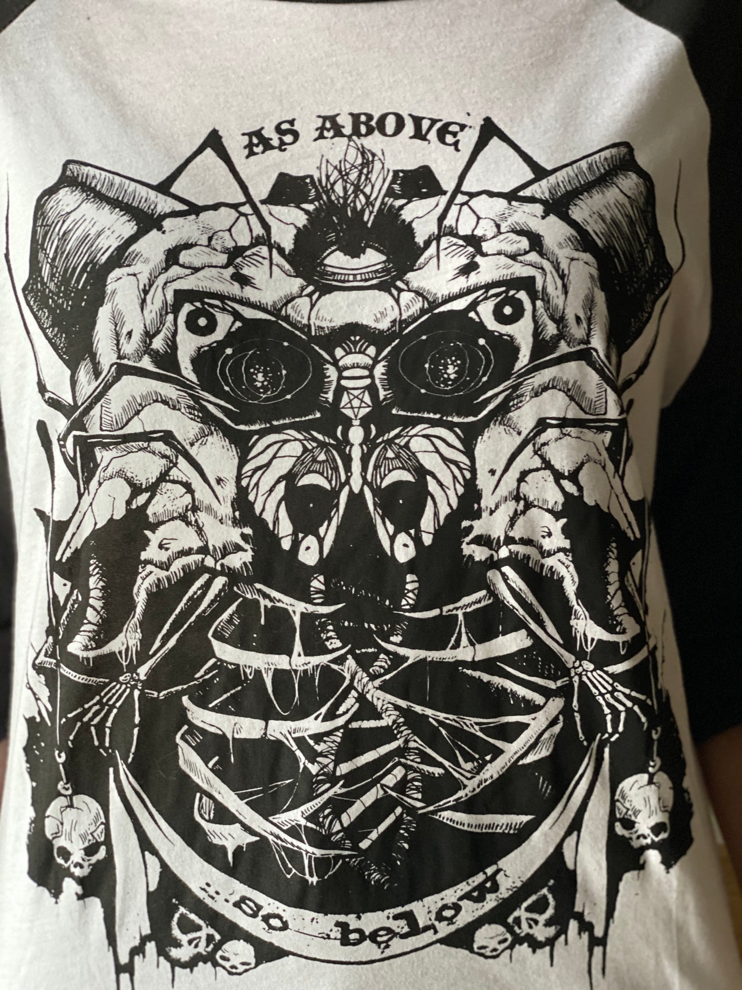 As Above So Below (Retro T-Shirt) 3/4 Sleeve