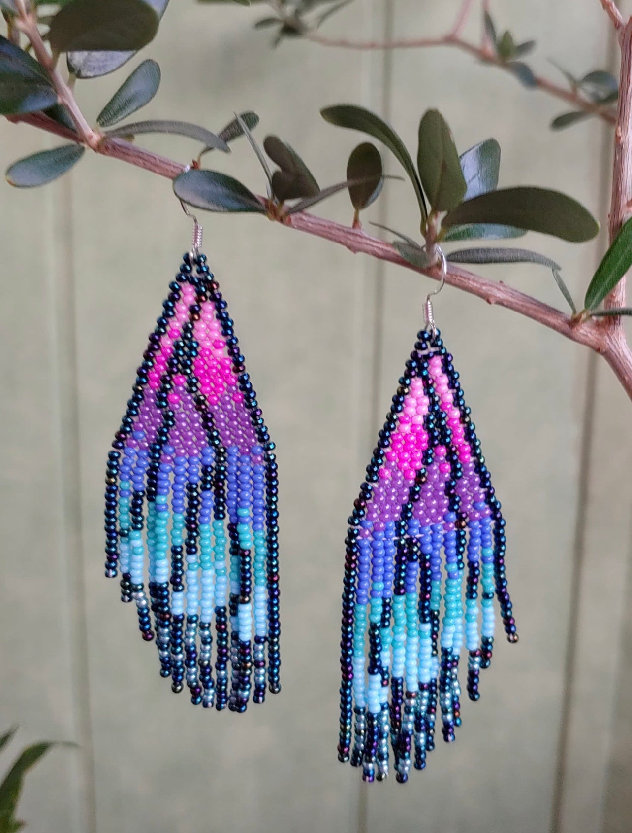 Butterfly Wings Seed Bead Earrings