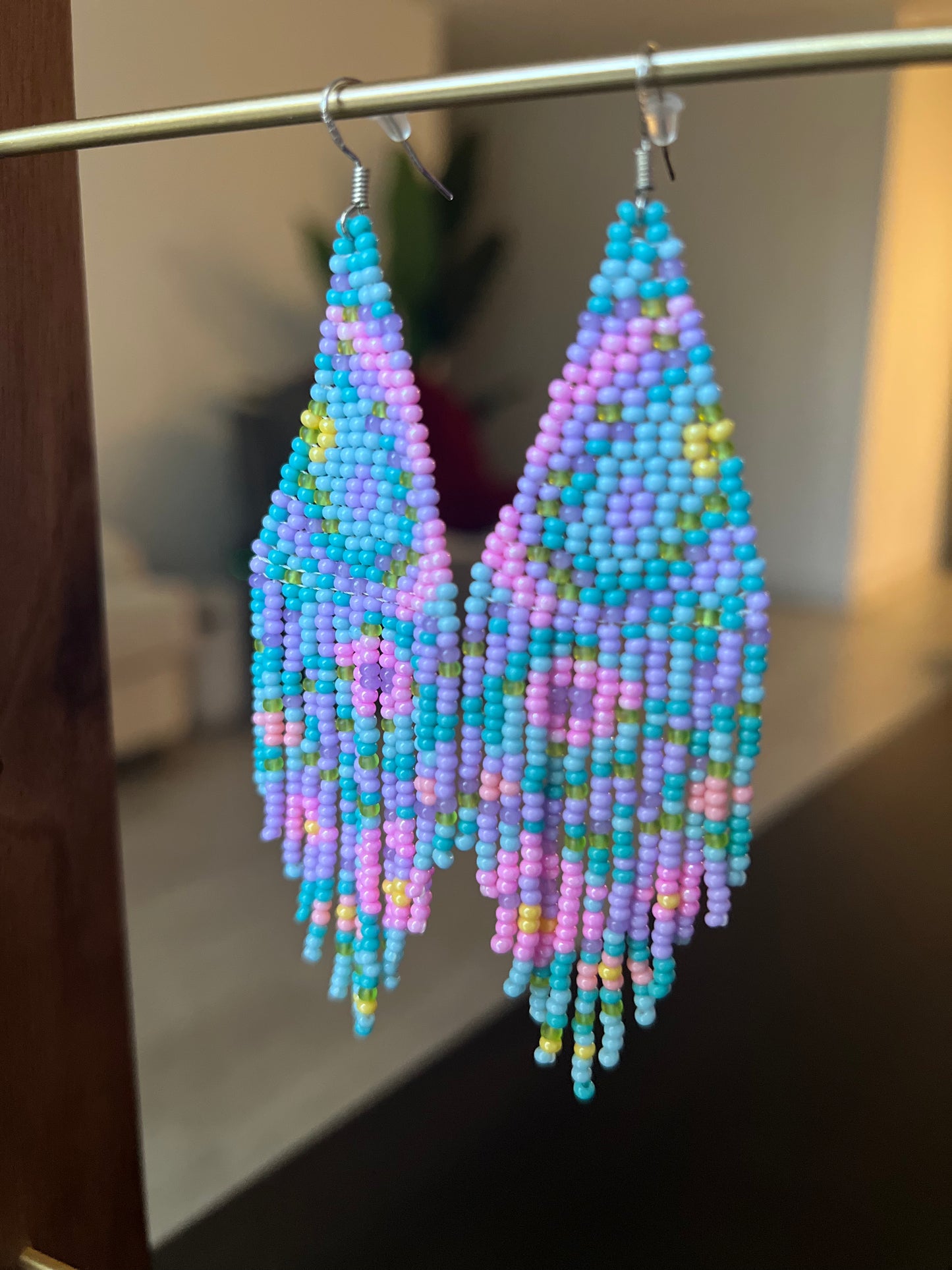 Pastel Movement Seed Bead Earrings