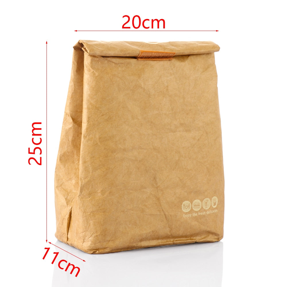 Insulated Reusable Paper Lunch Bag