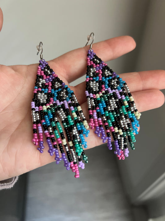 Cheetah Life Seed Bead Earrings